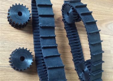 De zwarte van de het gazonverhuizer van Robot Rubbersporen rubbersporen 40mm *9.3mm*66 met aard sterke vezel voor kleine prototypemachines