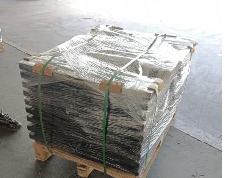 500 mm breed 171 pitch keten op zwart graafmachine rubber en staal rubber pads