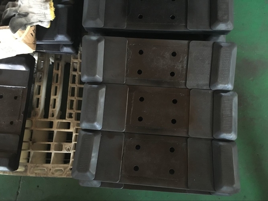 500 mm breed 171 pitch keten op zwart graafmachine rubber en staal rubber pads