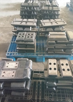 500 mm breed 171 pitch keten op zwart graafmachine rubber en staal rubber pads