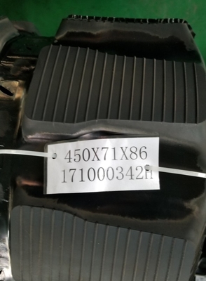 450x71x86 308BSR Graafmachine Rubber Track Totaal Lengte 71x86 6106mm