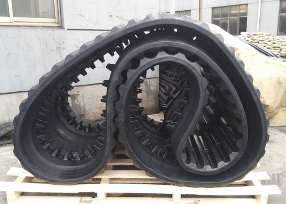 Zwart Breedte 700 mm Dumper Rubber Track 125 mm Pitch 78 Link